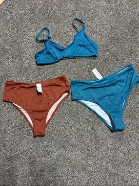 Cupshe bikini bundle Medium shimmery high waisted